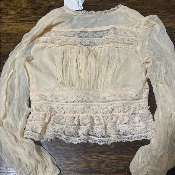 Zimmermann Natura V Neck Button Bodice Blouse - Picture 7 of 8